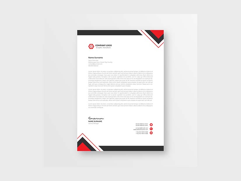 Vector modern company letterhead